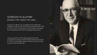 Allport’s trait theory of personality