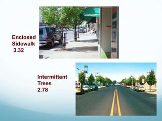Intermittent
Trees
2.78
Enclosed
Sidewalk
3.32
 