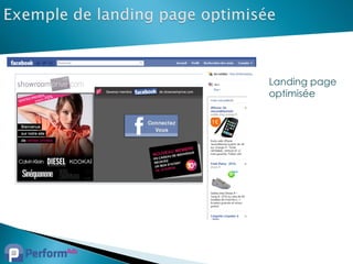Landing page
optimisée
 