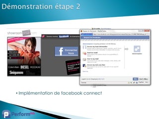 • Implémentation de facebook connect
 