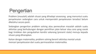 Problem Yang Dihadapi 10 Strategi Pemecahan Masalah Matematika | PPTX