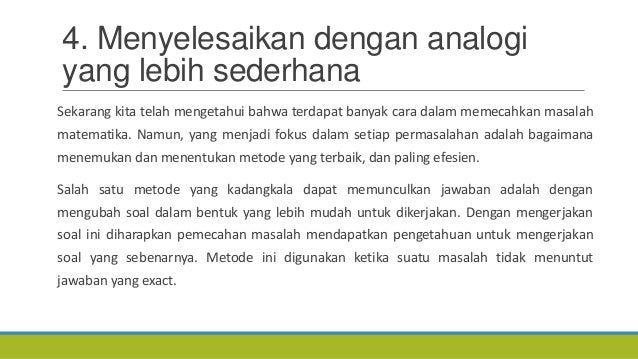 10 Strategi Pemecahan Masalah Matematika