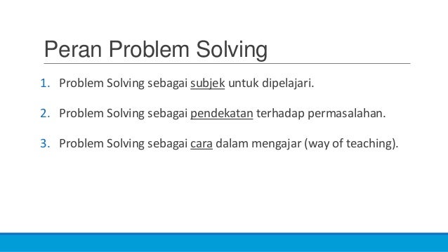 Cara Terbaik Dalam Menyelesaikan Suatu Permasalahan Adalah Kondiskorabat