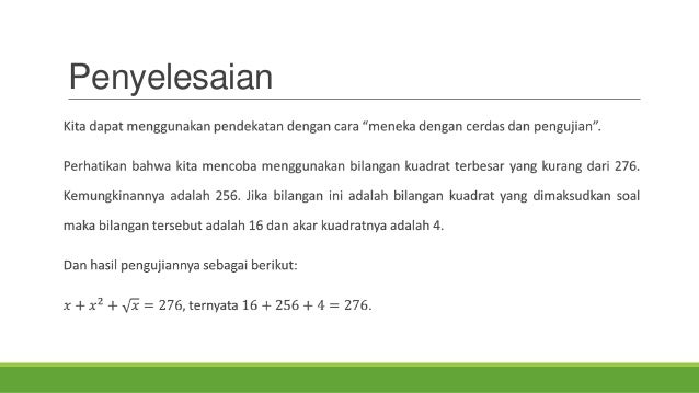 10 Strategi Pemecahan Masalah Matematika