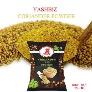 CORIANDER POWDER
YASHBIZ
MRP - 99/-
PV - 12
 