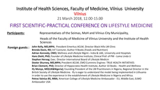 Institute of Health Sciences, Faculty of Medicine, Vilnius University
Vilnius
21 March 2018, 12.00-15.00
FIRST SCIENTIFIC-...