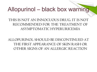 Allopurinol drug information