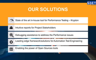 End to End Testing with Quality Enthusiasts: SDET Technologies | PPTX