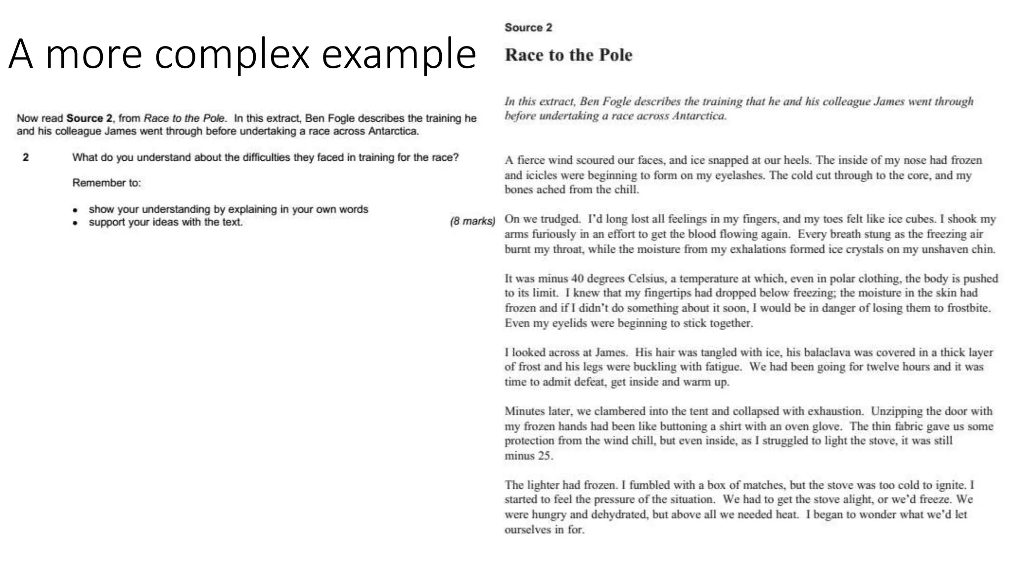 A more complex example
 