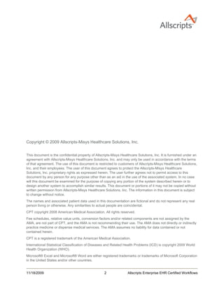 Allscripts Certified Workflows | PDF