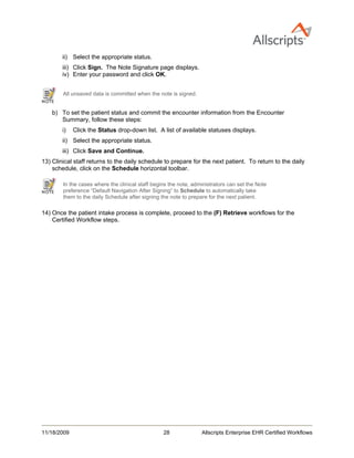Allscripts Certified Workflows | PDF