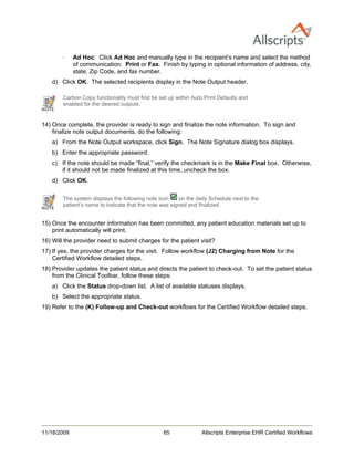 Allscripts Certified Workflows | PDF