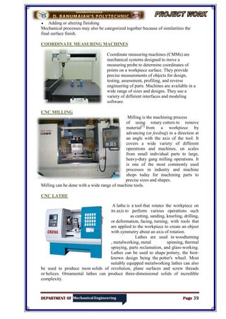 Modification Machine Report Shaper Machine project work report pdf | PDF
