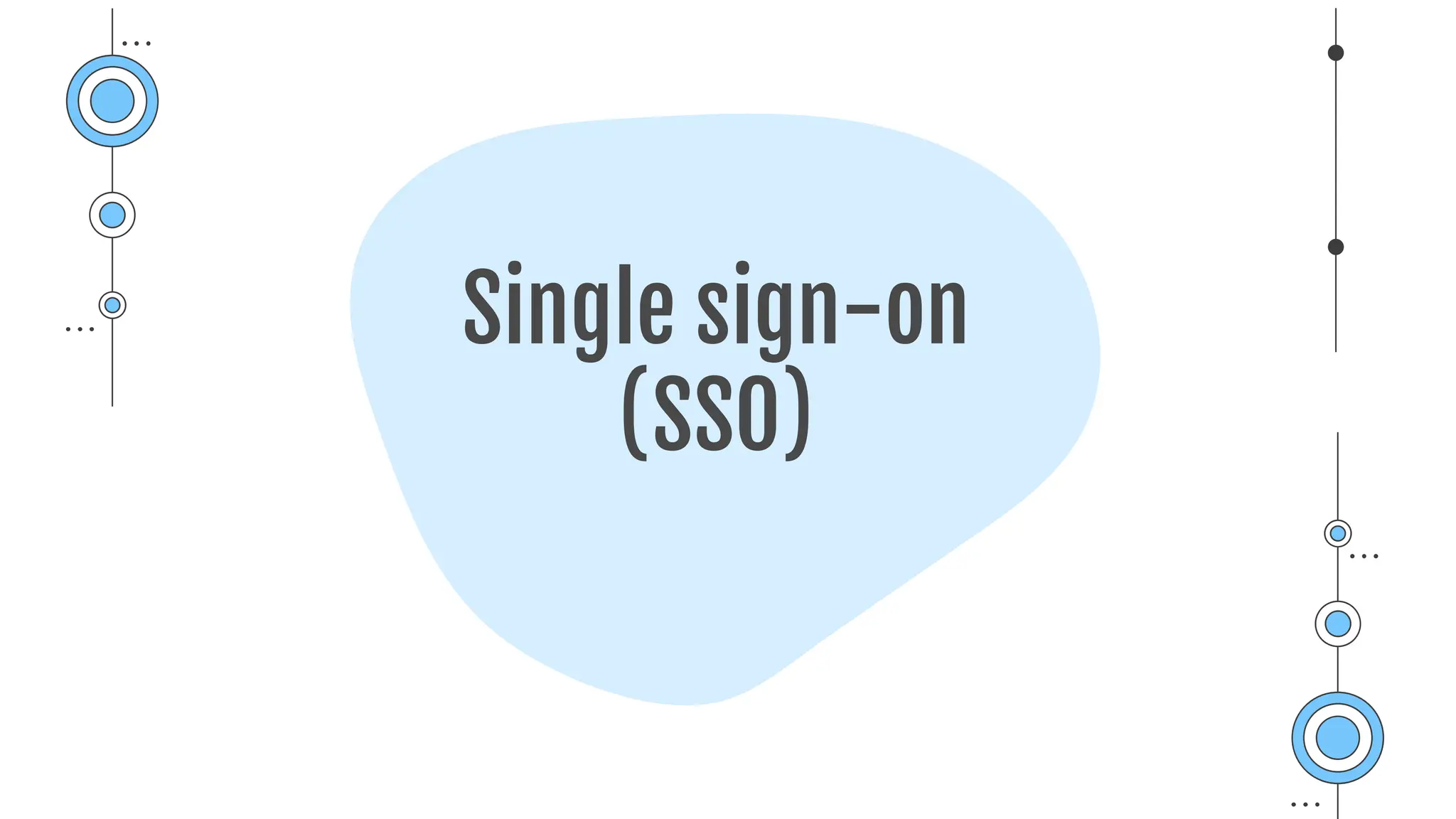 Single sign-on
(SSO)
 