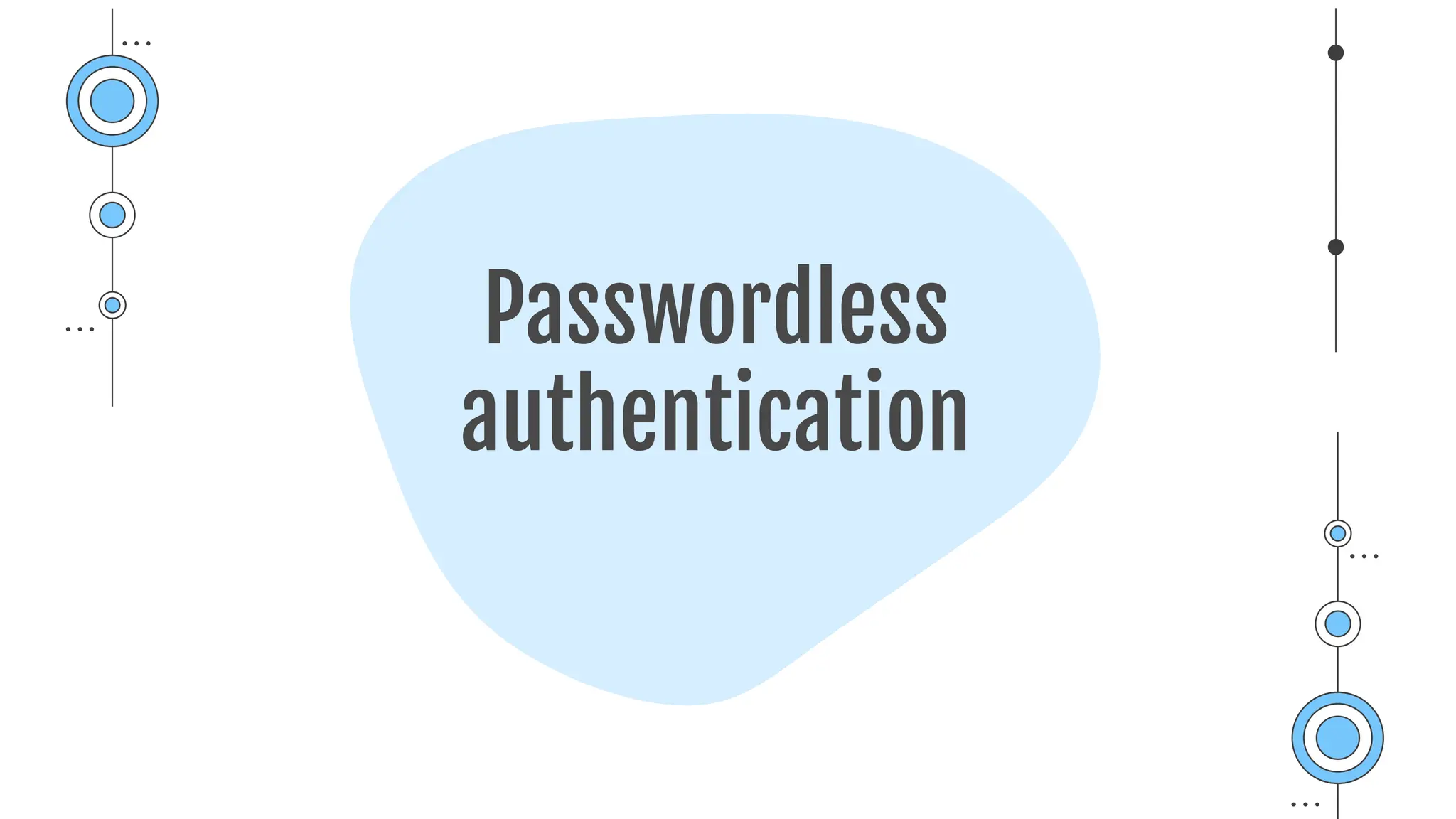 Passwordless
authentication
 