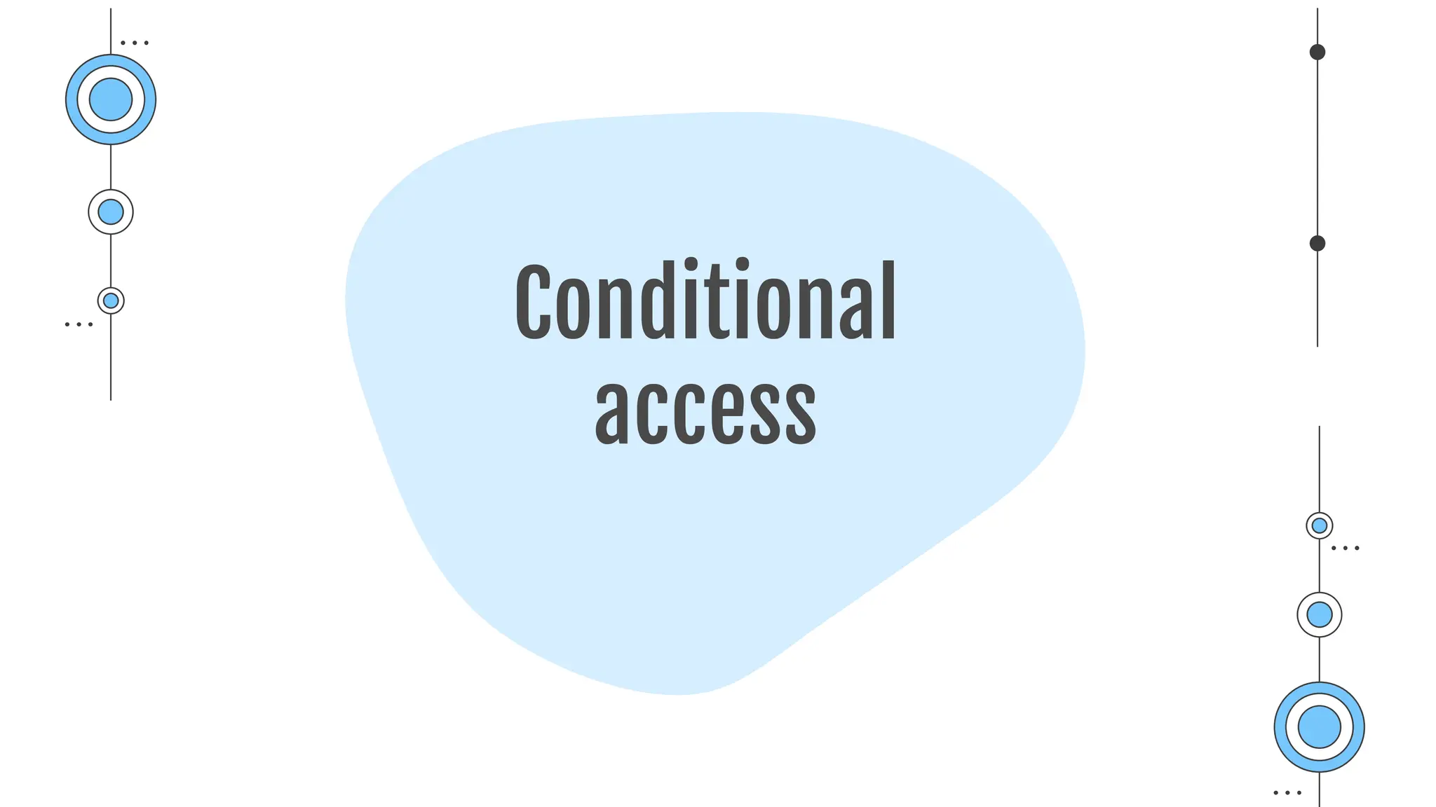 Conditional
access
 
