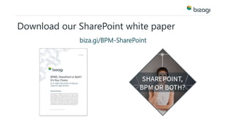 Download our SharePoint white paper 
biza.gi/BPM-SharePoint 
 