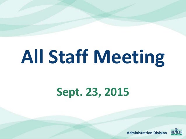 staff meeting flyer