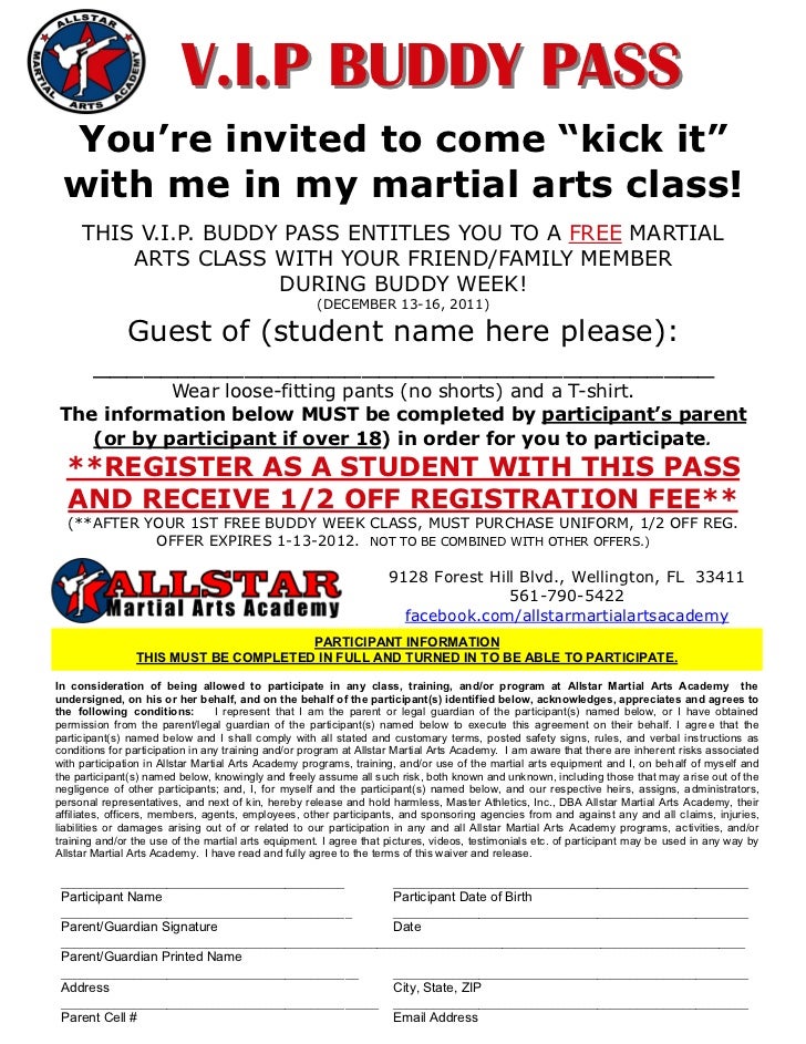 Allstar Martial Arts Academy Fun Week And Buddy Week Announcement