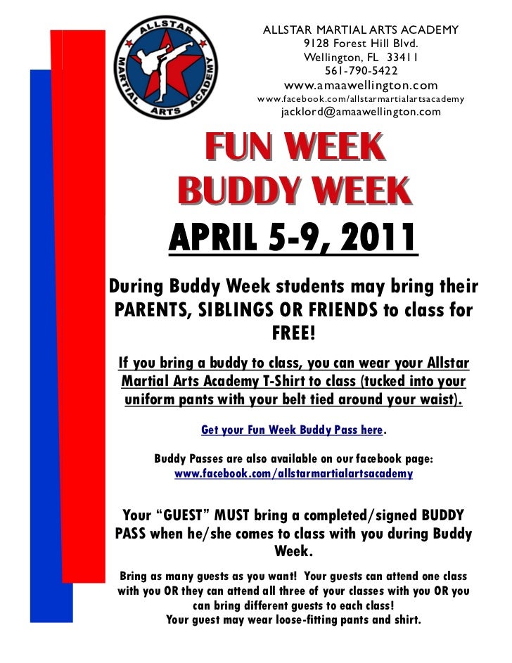 Allstar Martial Arts Academy Fun Week Buddy Week April 2011