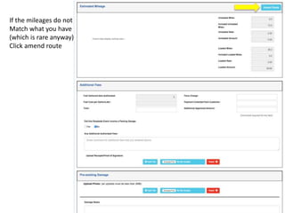 If the mileages do not
Match what you have
(which is rare anyway)
Click amend route