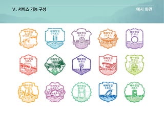 Ⅴ. 서비스 기능 구성 예시 화면
 