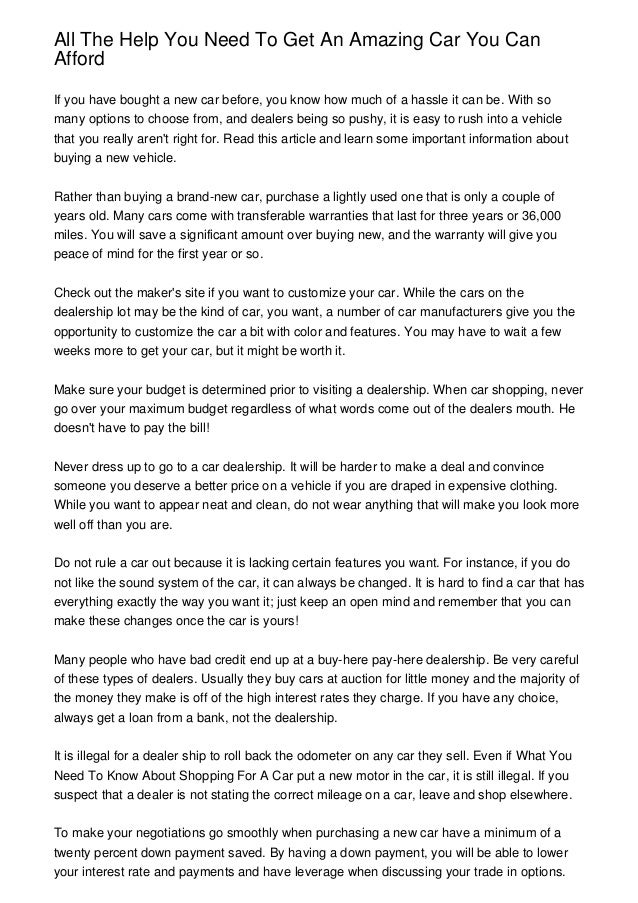 i just bought a new car and i want to trade it in