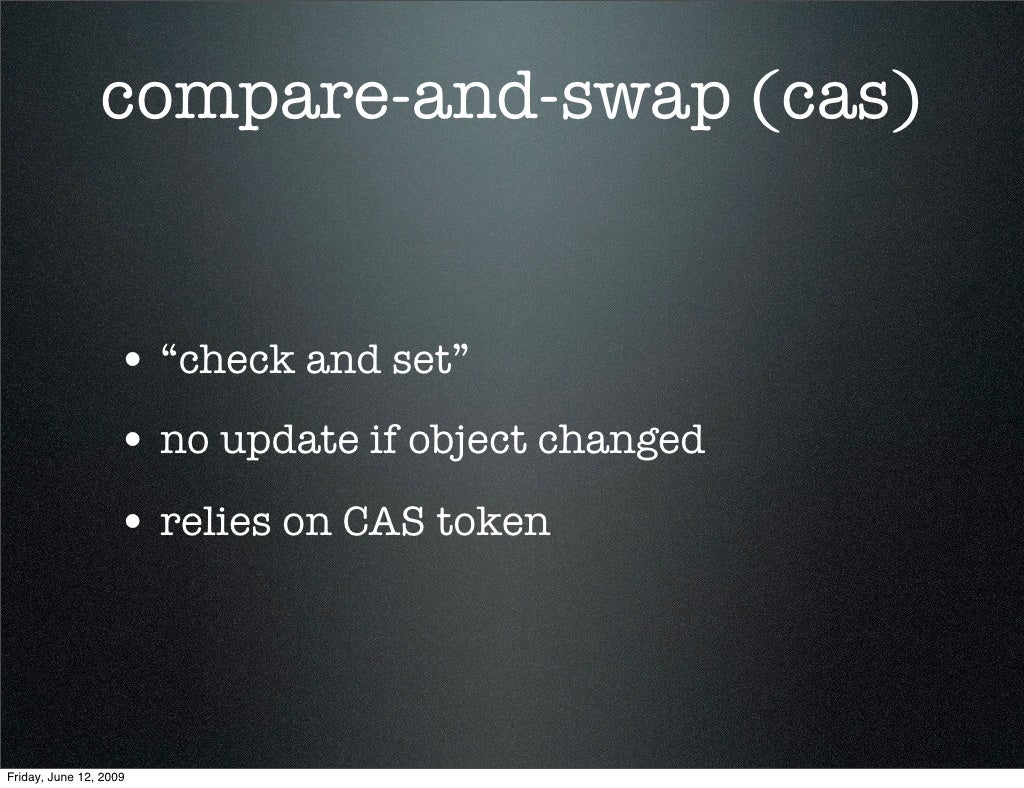 Compare and swap cas check and