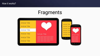 How it works?
Fragments
 