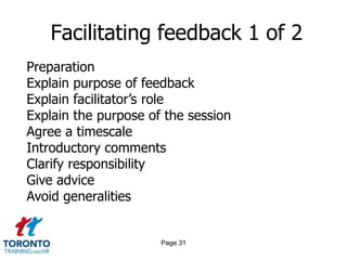 Page 29<br />Evaluating a 360 degree feedback instrument 3 of 3<br />Learn what strategies are used to facilitate interpre...
