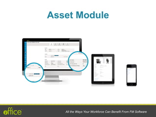 All the Ways Your Workforce Can Benefit From FM Software
Asset Module
 