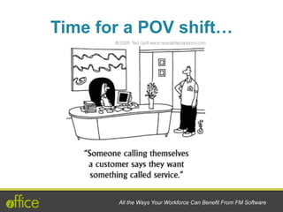 Time for a POV shift…
All the Ways Your Workforce Can Benefit From FM Software
 