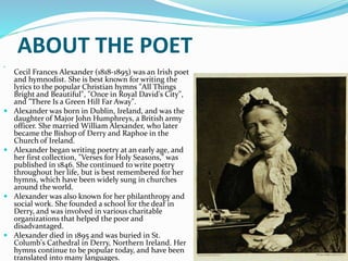 ALL THINGS BRIGHT AND BEAUTIFUL - POEM WRITTEN BY C.F. ALEXANDER | PPTX