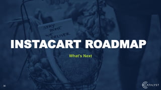 38
What’s Next
INSTACART ROADMAP
 
