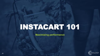 52
Maximizing performance
INSTACART 101
 
