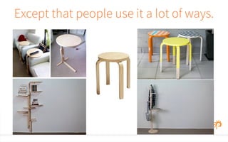 Except that people use it a lot of ways. 
 