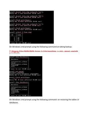 All types of backups and restore | DOCX