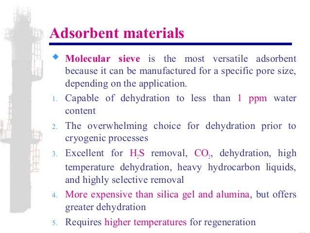 Natural Gas Dehydration By Desiccant Materials Natural Gas Dehydration By Desiccant Materials