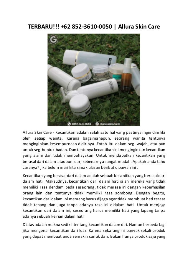 [PROMO] Allura Skin Care +62 85236100050