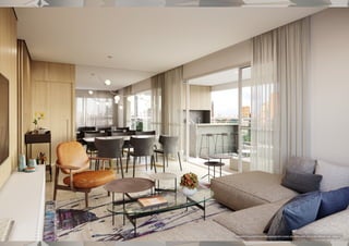 PERSPECTIVA ARTÍSTICA PRELIMINAR DO LIVING DO APTO TIPO 147,22 M² PRIVATIVOS –FINAL 1.
 