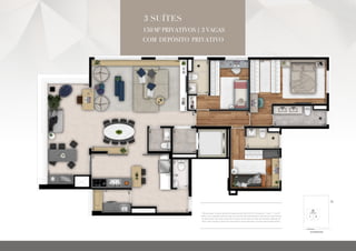 3 SUÍTES
150 M2
PRIVATIVOS | 3 VAGAS
COM DEPÓSITO PRIVATIVO
Planta opção living ampliado do apartamento de 147,22 m² privativos – final 1 – 1o
ao 15o
andar, com sugestão de decoração. Os móveis, eletrodomésticos, eletrônicos e elementos
de decoração não fazem parte do Contrato de Compra e Venda da unidade. Medidas de
face a face. Sujeito a prazo de solicitação e custo adicional, consulte personalize Helbor
 