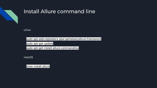 TestingAR XVI - Allure Test Reporting Framework | PPT