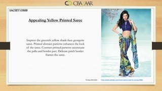 SACSEY1088B


              Appealing Yellow Printed Saree



          Impress the greenish yellow shade faux georgette
          saree. Printed abstract patterns enhances the look
          of the saree. Contrast printed patterns accentuate
           the pallu and border part. Delicate patch border
                           frames the saree.




                                                               To buy click here :   http://www.cbazaar.com/smart-search.aspx?q=sacsey1088b
 