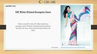 SACSEY1102


         Off White Printed Georgette Saree



                Adorn yourself in this off white shade faux
             georgette saree. Printed varied decorative patterns
             beautify the saree. Fancy patch border frames the
                                    saree.




                                                                   To buy click here :   http://www.cbazaar.com/smart-search.aspx?q=sacsey1102
 