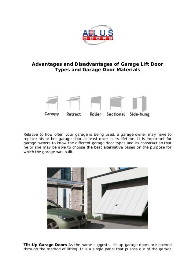 All Us Doors Advantages And Disadvantages Of Garage Lift Door Types