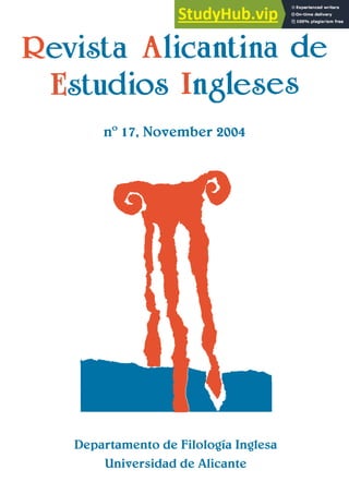 nº 17, November 2004
Departamento de Filología Inglesa
Universidad de Alicante
 