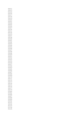 55011
55013
55014
55016
55017
55018
55019
55020
55021
55024
55025
55026
55027
55030
55031
55032
55033
55037
55038
55040
55041
55042
55043
55044
55045
55046
55047
55048
55048
55049
55051
55052
55053
55055
55056
55057
55060
55063
55065
55066
55067
55068
55069
55070
55071
55072
55073
55074
55075
55076
55077
55079
55080
55082
55084
55087
55088
55089
55092
55101
55102
55103
55104
55105
 