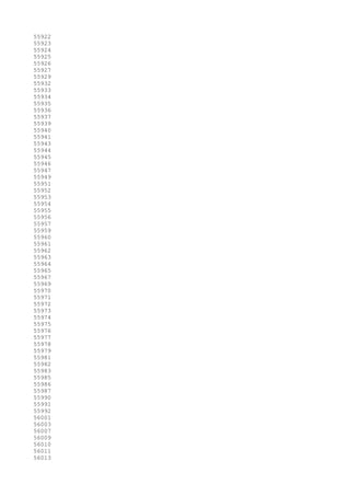 55922
55923
55924
55925
55926
55927
55929
55932
55933
55934
55935
55936
55937
55939
55940
55941
55943
55944
55945
55946
55947
55949
55951
55952
55953
55954
55955
55956
55957
55959
55960
55961
55962
55963
55964
55965
55967
55969
55970
55971
55972
55973
55974
55975
55976
55977
55978
55979
55981
55982
55983
55985
55986
55987
55990
55991
55992
56001
56003
56007
56009
56010
56011
56013
 