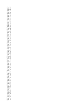 56465
56466
56467
56468
56469
56470
56472
56473
56474
56475
56477
56479
56481
56482
56484
56485
56501
56510
56511
56513
56514
56515
56516
56517
56518
56519
56520
56521
56522
56523
56524
56525
56527
56528
56529
56531
56533
56534
56535
56536
56537
56540
56542
56543
56544
56545
56546
56547
56548
56549
56550
56551
56552
56553
56554
56556
56557
56560
56565
56566
56567
56568
56569
56570
 