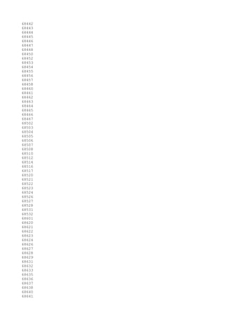 68442
68443
68444
68445
68446
68447
68448
68450
68452
68453
68454
68455
68456
68457
68458
68460
68461
68462
68463
68464
68465
68466
68467
68502
68503
68504
68505
68506
68507
68508
68510
68512
68514
68516
68517
68520
68521
68522
68523
68524
68526
68527
68528
68531
68532
68601
68620
68621
68622
68623
68624
68626
68627
68628
68629
68631
68632
68633
68635
68636
68637
68638
68640
68641
 